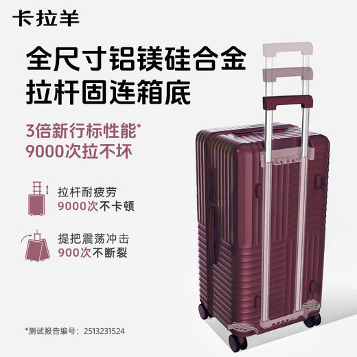 【升级云朵箱3.0Pro版】卡拉羊新款魔方体行李箱鎏金板材PLUS升级8维防刮抗摔CN8141 商品图4