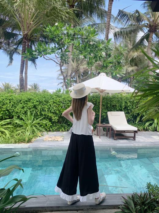 <曾小咸推荐> 蕾丝拼接阔腿休闲裤 日常139！！ 活动89！！【预售款，预计3-15天发货】 商品图8