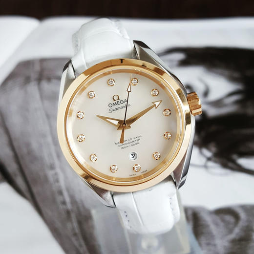 【95新】OMEGA欧米茄231.23.34.20.55.002天文台认证自动机械机芯 日期显示 34MM（女款）海马系列  精钢/18k黄金260326NJS03 商品图3