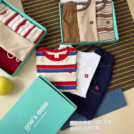儿童短袖三件套！2026礼盒装迪桑棉多色撞色设计承包娃的春夏穿搭三件套！ 商品图2