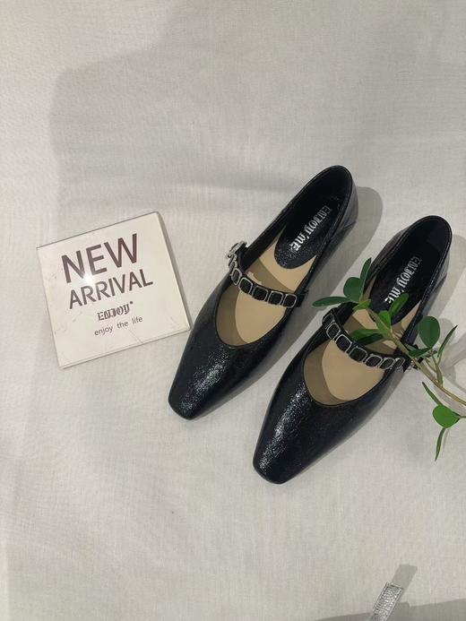【门店同款】ENJOY春季平底尖头褶皱盼单鞋 169145336 商品图1
