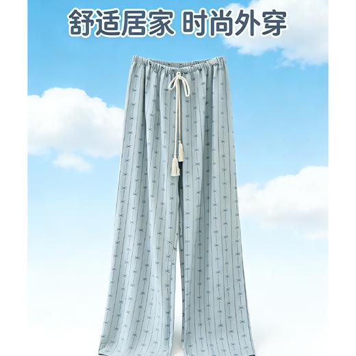 朴怡优品女士长款家居阔腿裤8737 商品图0