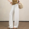 夏日清凉感冰丝西装裤女2026年夏季新款松紧腰宽松显瘦直筒拖地裤   NDK-J1011 商品缩略图2