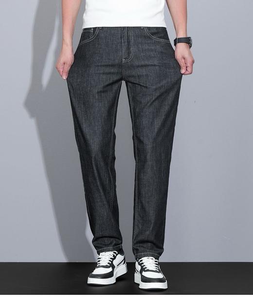 男士春夏新款天丝莱赛尔直筒牛仔裤 商品图8