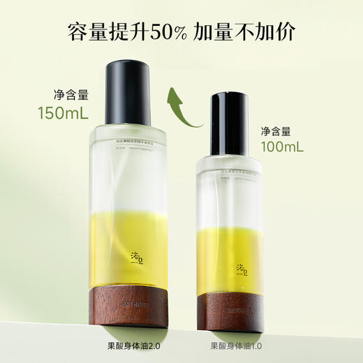 【清爽如微雨】浴见 果酸双萃精华身体油-日销 150ml/瓶（雨中苔） 皮肤更光滑肤质更细腻 商品图2