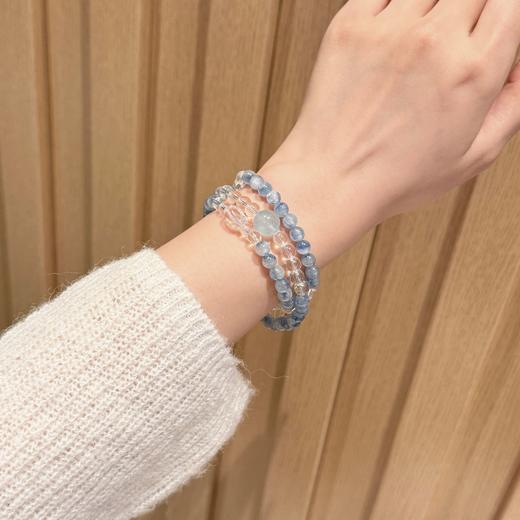 ARSIS｜晶石系列 澄澈静心·蓝晶石白水晶三圈串珠手链 商品图0
