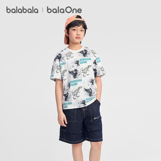 【balaOne】巴拉巴拉童装男童短袖t恤儿童2026新款夏大童纯棉上衣 商品图2