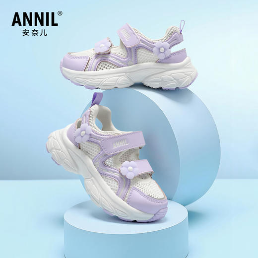 ANNIL/安奈儿童鞋女童夏季鞋子软底运动凉鞋防滑童鞋公主风HG6205792 商品图2