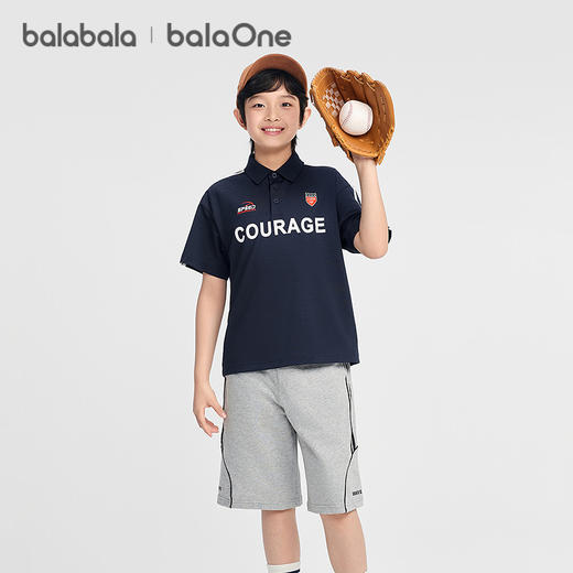 【balaOne】巴拉巴拉童装男童短袖t恤儿童2026新款夏装POLO衫凉感 商品图2