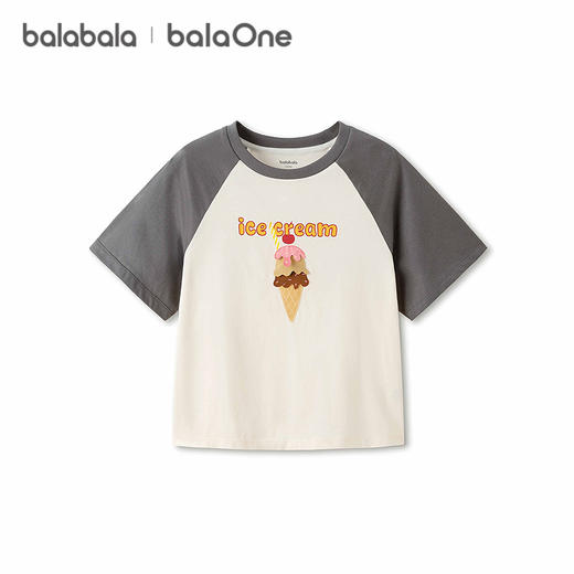 【balaOne】巴拉巴拉童装女童短袖t恤儿童2026新款夏速干纯棉上衣 商品图4