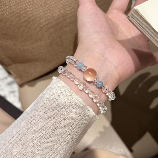 ARSIS｜晶石系列 纯净澄澈·白水晶双圈串珠手链 商品图6