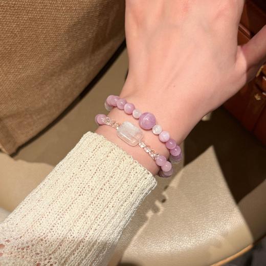 ARSIS｜晶石系列 招贵静心 · 紫锂辉雪花幽灵双圈串珠手链 商品图5