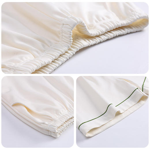 严选 | 草本初色夏季女款睡衣 短袖+短裤 M-2XL码 白色/粉色 2026新款纯棉透气 3424款 商品图3