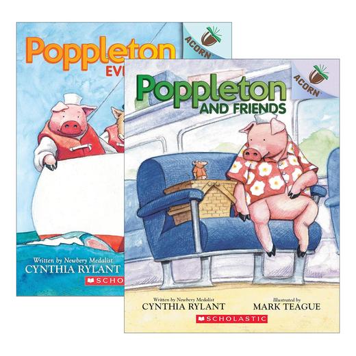 小猪波普尔顿2册 英文原版 Poppleton 学乐大树姐妹篇橡树系列 School An Acorn 英语桥梁章节书 儿童友谊全彩图画故事书 商品图0