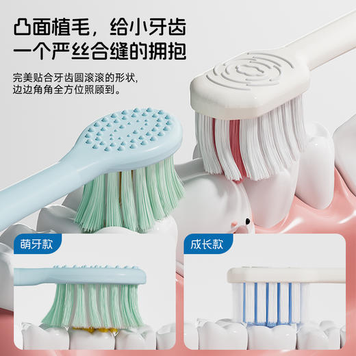 KUTA儿童分龄牙刷 | 双区双刷丝、洁净不伤龈、刷柄、好抓握、刷牙不费力、3-12岁 商品图1