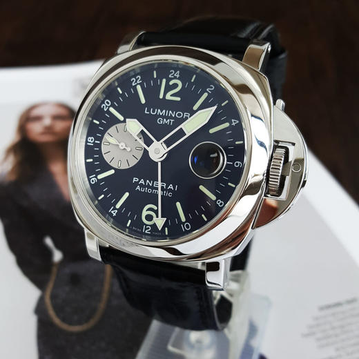 【95新】Panerai 沛纳海PAM00088自动机械机芯日期显示、GMT 44MM（男款）庐米诺系列精钢300326NJS30 商品图1