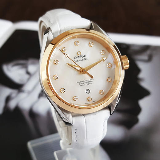 【95新】OMEGA欧米茄231.23.34.20.55.002天文台认证自动机械机芯 日期显示 34MM（女款）海马系列  精钢/18k黄金260326NJS03 商品图2