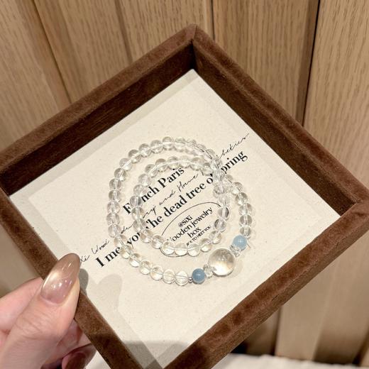 ARSIS｜晶石系列 纯净澄澈·白水晶双圈串珠手链 商品图4