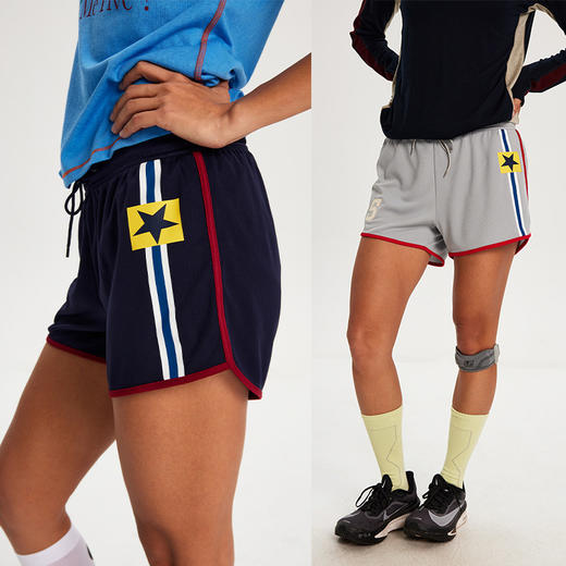 CryingCenter 复古星星条纹撞边跑步运动速干热裤超短裤 哭喊中心 商品图0