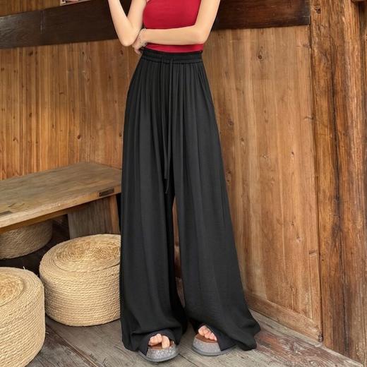 莱赛尔天丝亚麻裤女夏季薄款宽松慵懒山本裤小个子棉麻弯刀阔腿裤   NDK-J2586 商品图3