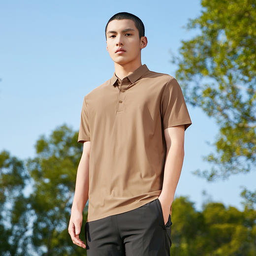 【触感冰凉 版型挺括 透气柔软】夏季防晒冰丝polo衫短袖T恤（单拍一件不发货，将两件商品分别加购物车一并付款） 商品图3