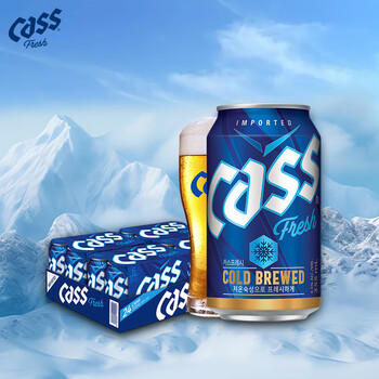 凯狮（CASS）啤酒 355ml*24罐 清爽 4.5度 韩国进口啤酒 原味 露营聚会 商品图5