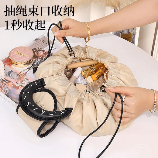 【不易变形！空间充足】懒人化妆包女便携大容量旅行收纳袋抽绳洗漱品手提神器新款箱。xb 商品图3