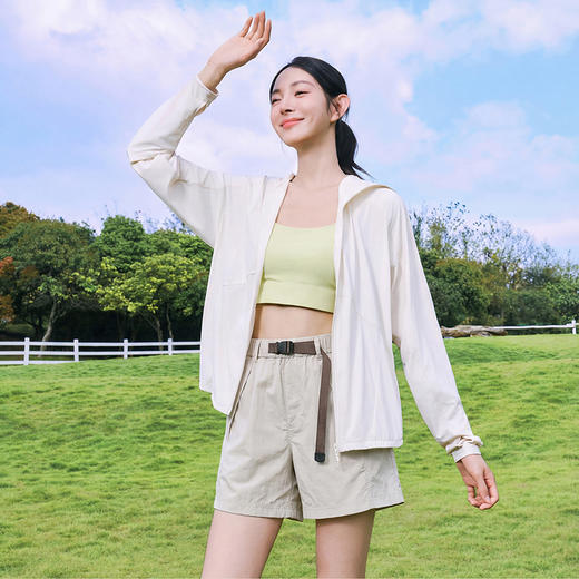 Schenvega 夏季山系冰感速干轻薄原纱防晒女士短裤 UPF100+ 凉感透气 D6-K5057 商品图9