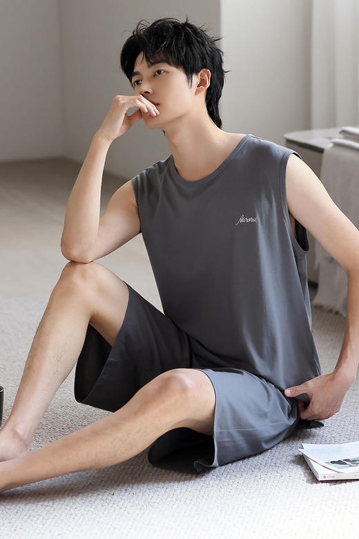 爆卖30000+会“呼吸”的莫代尔男士背心家居服 商品图3