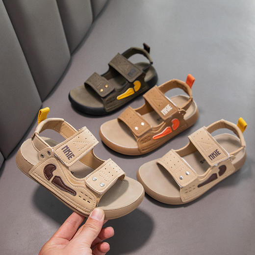 儿童露趾凉鞋2026夏季新款儿童百搭韩版厚底软底休闲鞋 商品图7