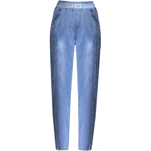 九分哈伦牛仔裤女夏季薄款2026新款大码女裤休闲妈妈女士萝卜裤子 商品图4