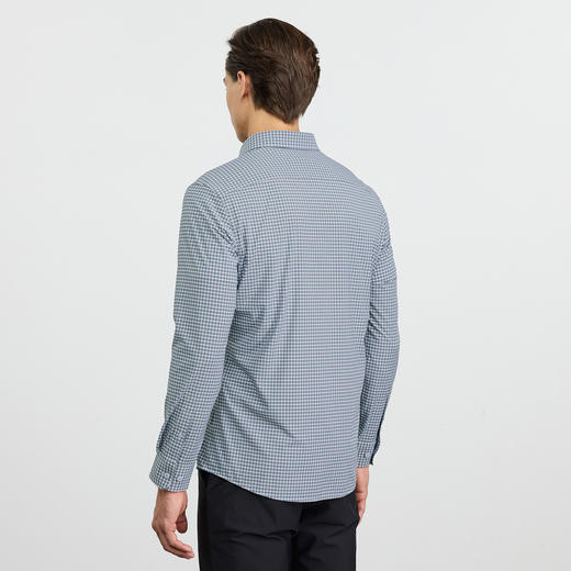 【高弹舒适】德鲨长袖格子衬衫2026春新款休闲弹力上衣男打底衬衣 商品图2