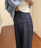 雅莹天丝亚麻牛仔裤阔腿裤041404 商品缩略图9