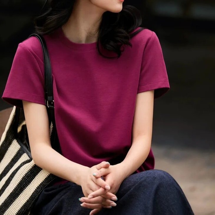 火龙果色T恤 ，温柔又显贵，黄皮闭眼冲（3-5天发货）