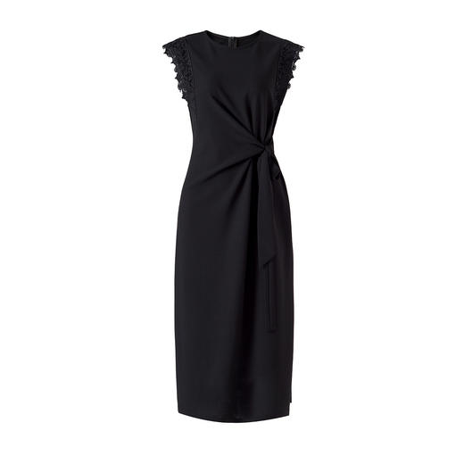 「高货wl」全新升级【铂金会员293/天猫389/差价96】(05513)洛诗琳2026极简气质设计感蕾丝拼接系带收腰修身连衣裙女 商品图4