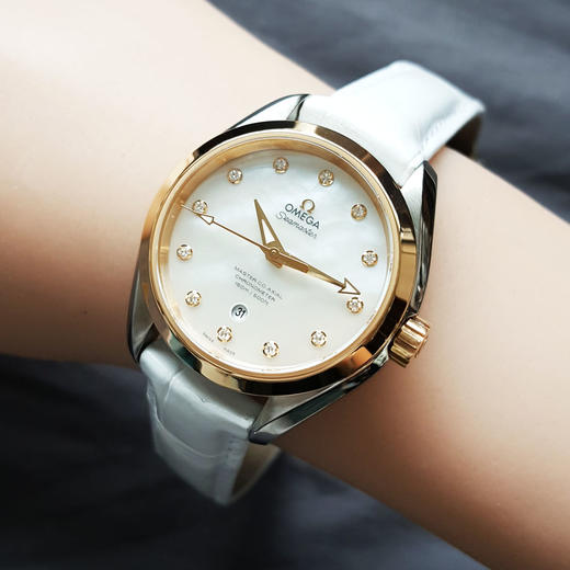 【95新】OMEGA欧米茄231.23.34.20.55.002天文台认证自动机械机芯 日期显示 34MM（女款）海马系列  精钢/18k黄金260326NJS03 商品图8
