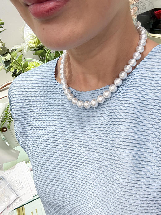 【挚友限定】日本真科研大证 澳白串珠9.5-12.0mm 商品图3