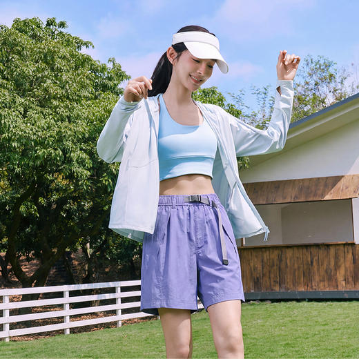 Schenvega 夏季山系冰感速干轻薄原纱防晒女士短裤 UPF100+ 凉感透气 D6-K5057 商品图8