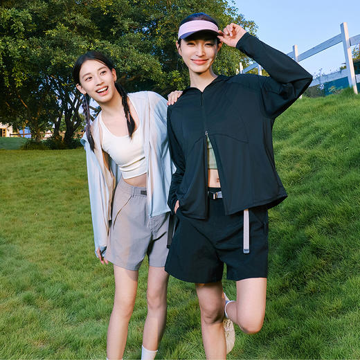 Schenvega 夏季山系冰感速干轻薄原纱防晒女士短裤 UPF100+ 凉感透气 D6-K5057 商品图3