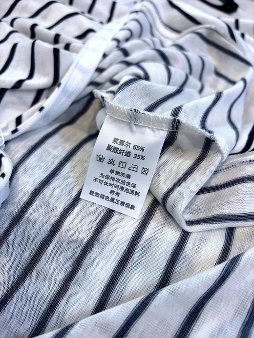雪花棉，条纹，莱赛尔空调衫/莱赛尔麻感弯刀裤  26Y04067- 商品图11