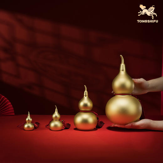 铜师傅《大吉大利葫芦（24K真金表面）》桌面铜摆件 乔迁礼物 商品图7
