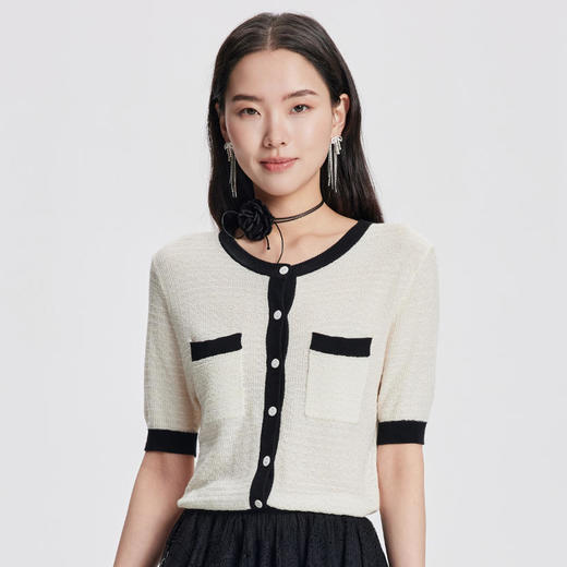 凯喜雅 小香短袖开衫 商品图0