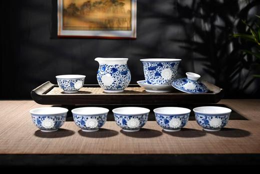 青花玲珑茶具套组 商品图0