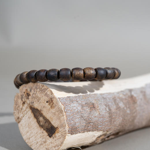 中国沉香文化博物馆 绿奇楠鼓珠沉香手串0.7（99沉）5.8g 商品图3