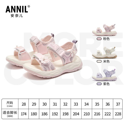 ANNIL/安奈儿童鞋女童夏季大凉凉鞋儿童鞋子百搭沙滩童鞋HG6206838 商品图1