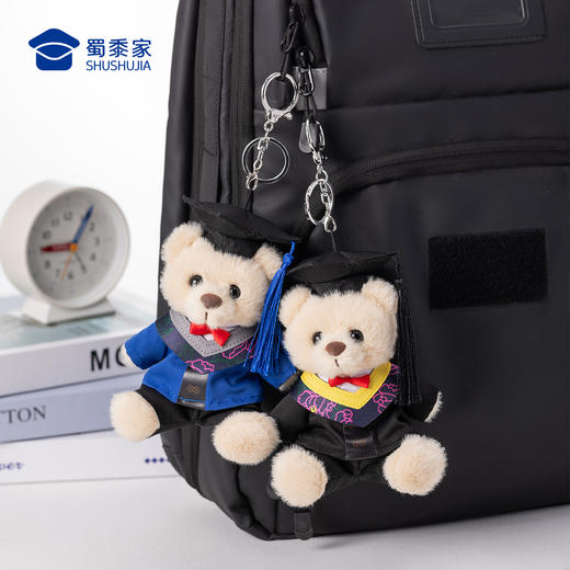 【毕业小熊毛绒钥匙扣】可定制创意毛绒钥匙扣包包挂饰挂件毕业送礼礼品礼物 商品图8