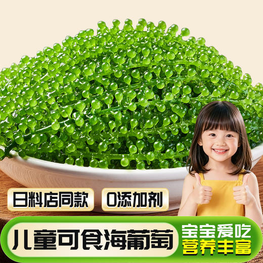 【颗颗爆珠❗️儿童即食海葡萄】源自深海「自带海洋风味」口感脆嫩爆珠，无额外添加，美味健康无负担，老少咸宜健康零食盐渍海葡萄新鲜水葡萄L-d 商品图1