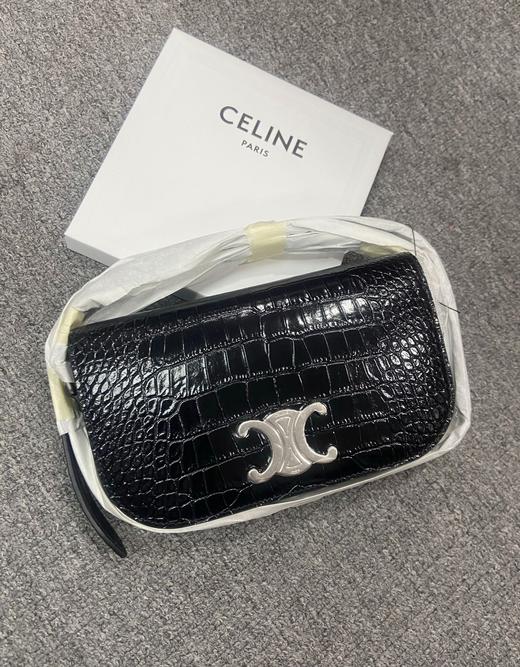 鳄鱼纹牛皮单肩包he008 商品图0