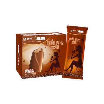 蒙牛香浓咖啡脆皮口味雪糕60g*6支/盒 冰淇淋冰棍奶糕 商品图4