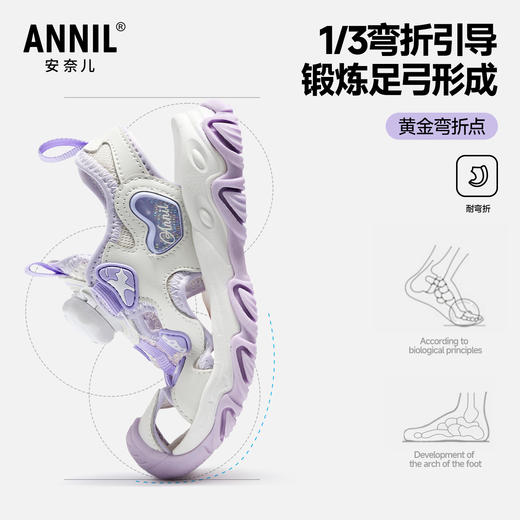 ANNIL/安奈儿童鞋女童夏季运动包头凉鞋鞋子宝宝沙滩鞋HG6206789 商品图2